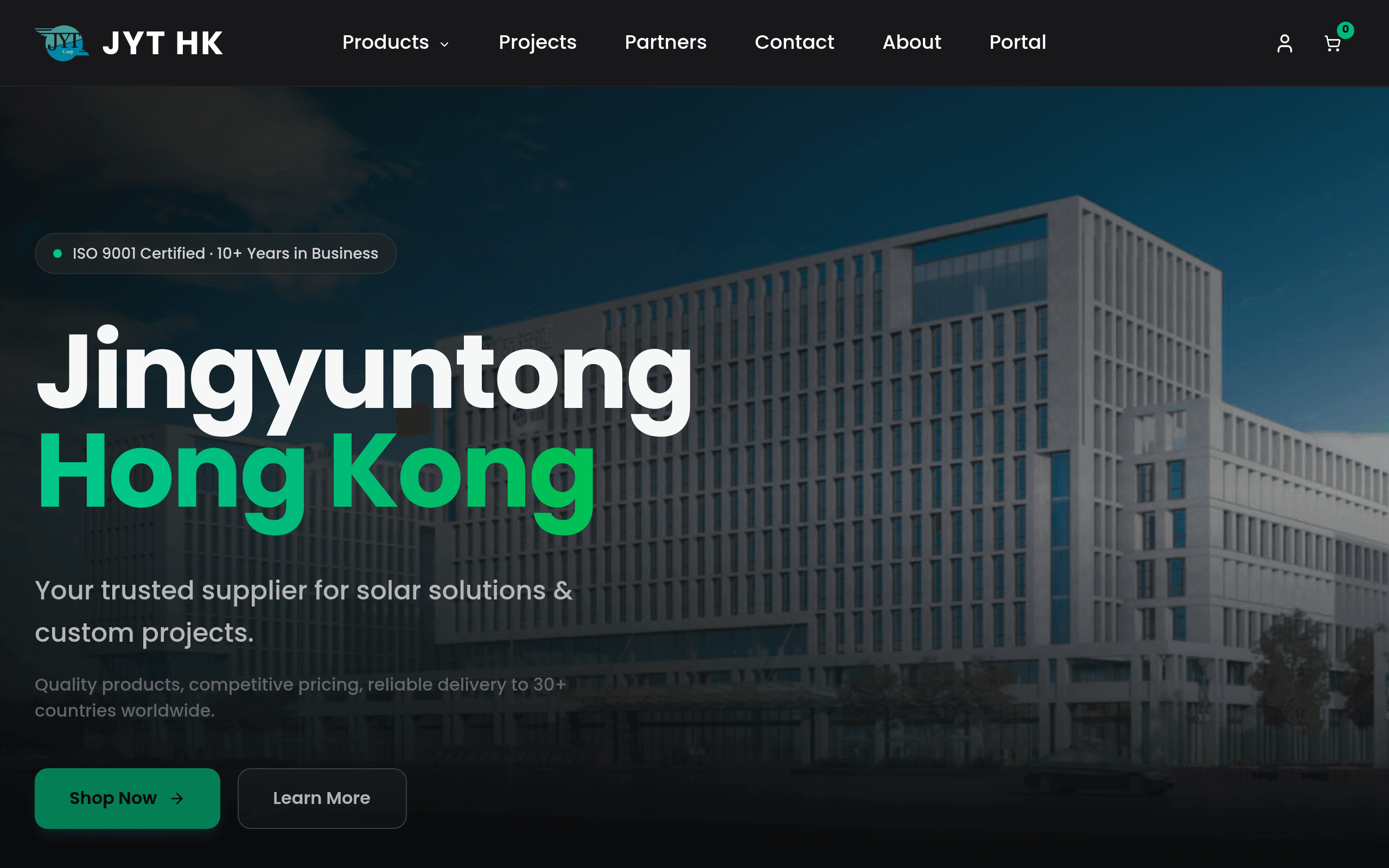 Screenshot of JYTHK — Renewable Energy Products